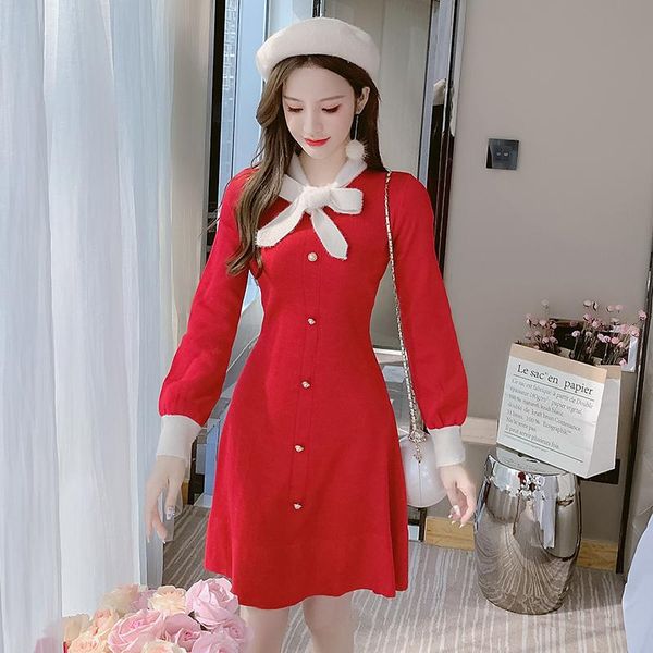 casual dresses coigarsam cute full women dress winter knitting solid bow lantern sleeve high waist red black 1260, Black;gray
casual dresses coigarsam cute full women dress winter knitting solid bow lantern sleeve high waist red black 1260, Black;gray