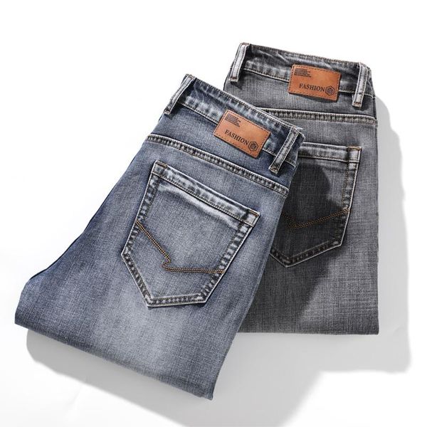 men's jeans 2021 autumn classic men's slim-fit stretch business fashion light grey denim pants male brand trousers, Blue
men's jeans 2021 autumn classic men's slim-fit stretch business fashion light grey denim pants male brand trousers, Blue