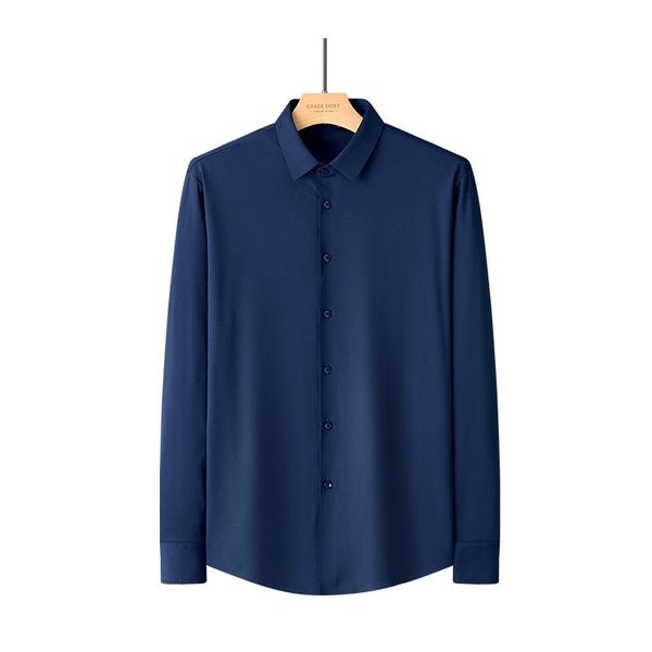 men's casual shirts long-sleeved solid color without front pockets high-end comfortable soft fabric shirt, White;black
men's casual shirts long-sleeved solid color without front pockets high-end comfortable soft fabric shirt, White;black