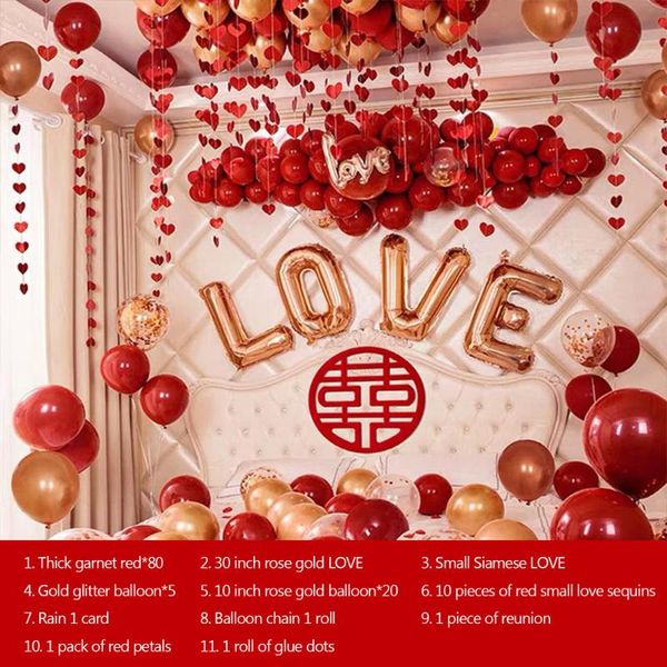 party decoration wedding marriage room proposal arrangement balloon valentine's day romantic set bedroom package
party decoration wedding marriage room proposal arrangement balloon valentine's day romantic set bedroom package