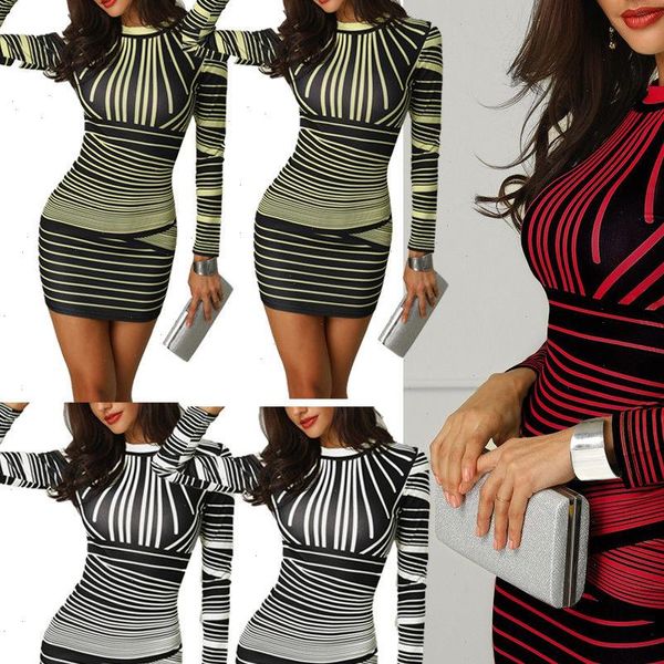fall women striped pattern elegant temperament quality o neck dresses autumn winter long sleeve bodycon casual mini dress, Black;gray
fall women striped pattern elegant temperament quality o neck dresses autumn winter long sleeve bodycon casual mini dress, Black;gray