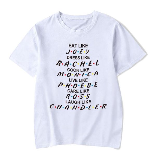 friends tv show women tshirts with prints casual fashion eat like joey like rachel t shirt women cotton summer cute, White
friends tv show women tshirts with prints casual fashion eat like joey like rachel t shirt women cotton summer cute, White
