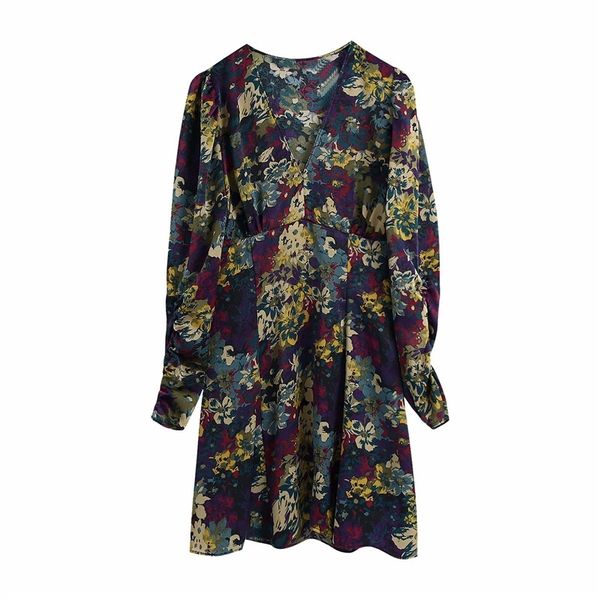casual dresses chic lady fashion za flower print high waist mini women long sleeve v-neck sprint autumn slim dress w24k, Black;gray
casual dresses chic lady fashion za flower print high waist mini women long sleeve v-neck sprint autumn slim dress w24k, Black;gray