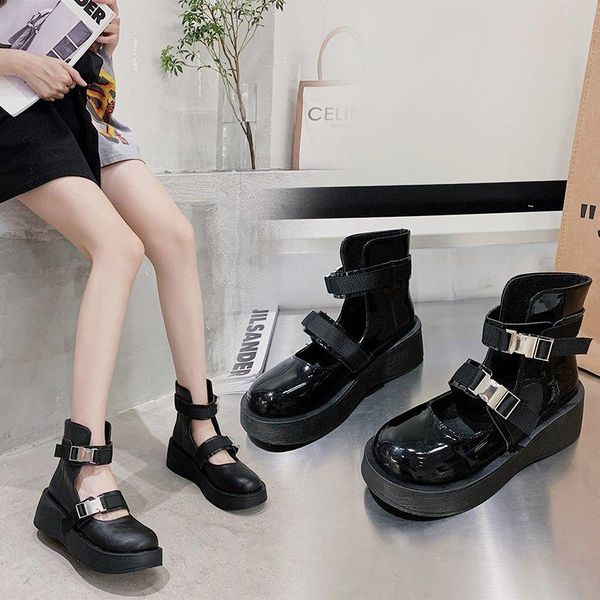 sandals hollow-out women's boots 2021 spring and autumn casual platform retro personality motorcycle, Black
sandals hollow-out women's boots 2021 spring and autumn casual platform retro personality motorcycle, Black