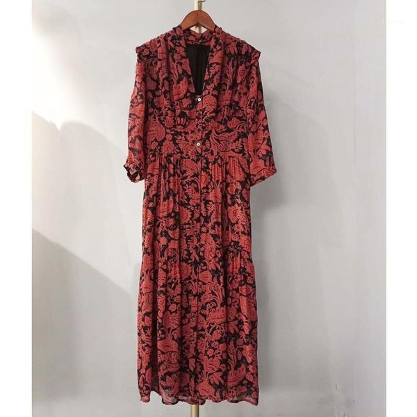 casual dresses viscose 2021 autumn and winter print ruffled v-neck long sleeve waist midi dress, Black;gray
casual dresses viscose 2021 autumn and winter print ruffled v-neck long sleeve waist midi dress, Black;gray