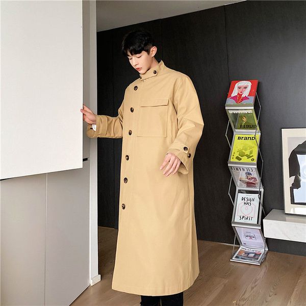 2021 style long trench men's fashion solid color casual oversize coat men autumn windbreaker jacket mens overcoat u6p9, Tan;black
2021 style long trench men's fashion solid color casual oversize coat men autumn windbreaker jacket mens overcoat u6p9, Tan;black