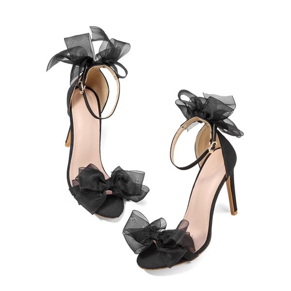 woman wedding sandals satin shoe face round head fine heel shoe large size fish mouth lace bow heels, Black
woman wedding sandals satin shoe face round head fine heel shoe large size fish mouth lace bow heels, Black