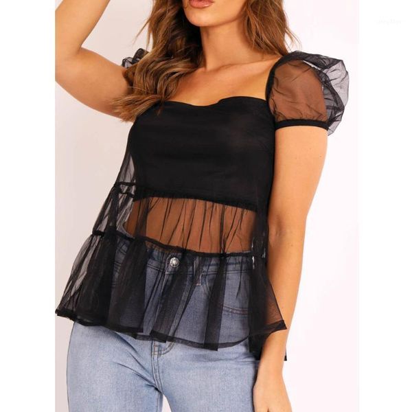 mesh see through perspective short sleeve 2021 summer women backless patchwork slim u-neck shirt blouse women's blouses & shirts, White
mesh see through perspective short sleeve 2021 summer women backless patchwork slim u-neck shirt blouse women's blouses & shirts, White
