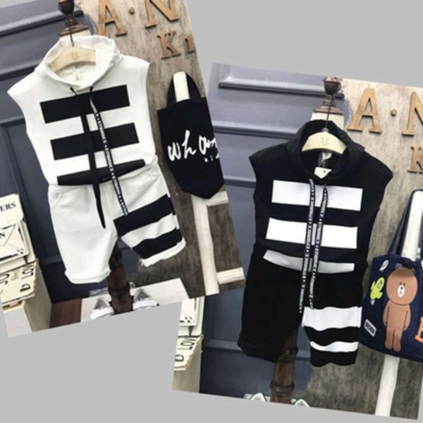 wear children's summer hooded suit 2021 new boys' fashion foreign sleeveless two piece set korean hip hop style, White
wear children's summer hooded suit 2021 new boys' fashion foreign sleeveless two piece set korean hip hop style, White