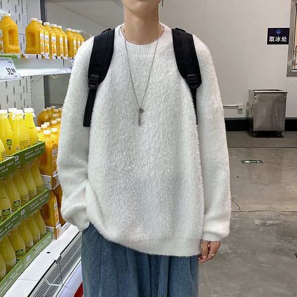 2021 new winter plus veet sweater men's warm fashion casual knit pullover men wild clothes mens knitting sweaters -2xl 743u, White;black
2021 new winter plus veet sweater men's warm fashion casual knit pullover men wild clothes mens knitting sweaters -2xl 743u, White;black