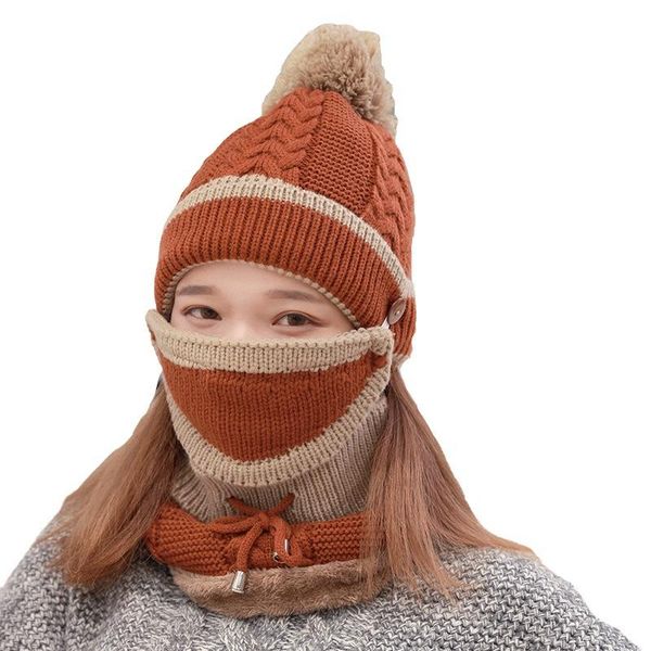 2021 new cap 3pcs winter thicken warm knitted pompom beanie hat mask neck scarf set xmas gifts winter hats set for women, Blue;gray
2021 new cap 3pcs winter thicken warm knitted pompom beanie hat mask neck scarf set xmas gifts winter hats set for women, Blue;gray