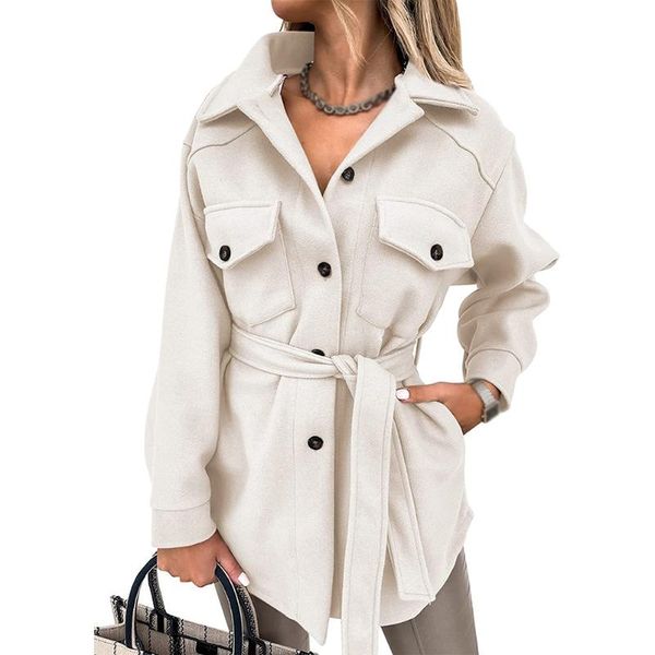 women's wool & blends coat solid color single breasted mid-long trench autumn winter, Black
women's wool & blends coat solid color single breasted mid-long trench autumn winter, Black