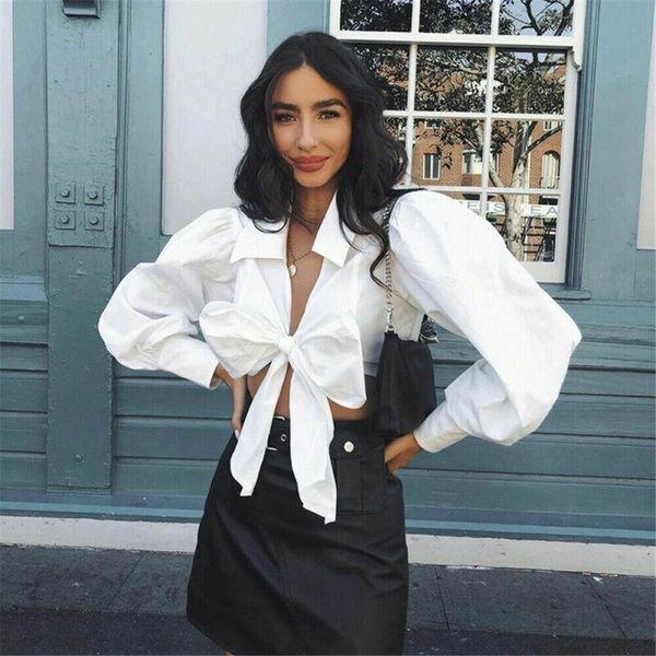 women's blouses & shirts solid long lantern sleeve shirt blouse autumn office lady for women 2021 lace-up bowknot female, White
women's blouses & shirts solid long lantern sleeve shirt blouse autumn office lady for women 2021 lace-up bowknot female, White