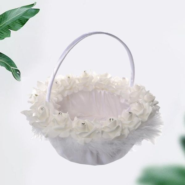 1pc flower basket western style wedding flower basket delicate bride imitation feather bamboo woven
1pc flower basket western style wedding flower basket delicate bride imitation feather bamboo woven