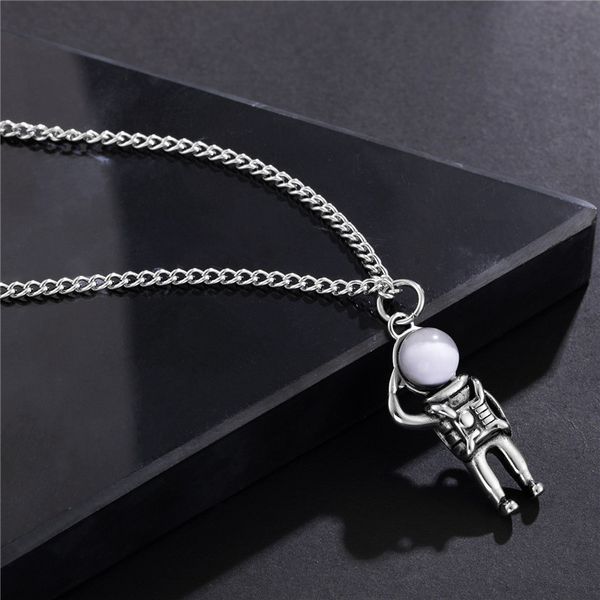 trendy astronaut men necklace luxury stainless steel moonstone pendant fashion personality hip hop male&women fine jewelry q0531, Silver
trendy astronaut men necklace luxury stainless steel moonstone pendant fashion personality hip hop male&women fine jewelry q0531, Silver