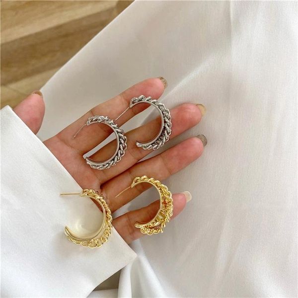 hoop & huggie 2021 hip-hop punk style half circle earrings ladies personality copper alloy mooth metal fashion design jewelry, Golden;silver
hoop & huggie 2021 hip-hop punk style half circle earrings ladies personality copper alloy mooth metal fashion design jewelry, Golden;silver