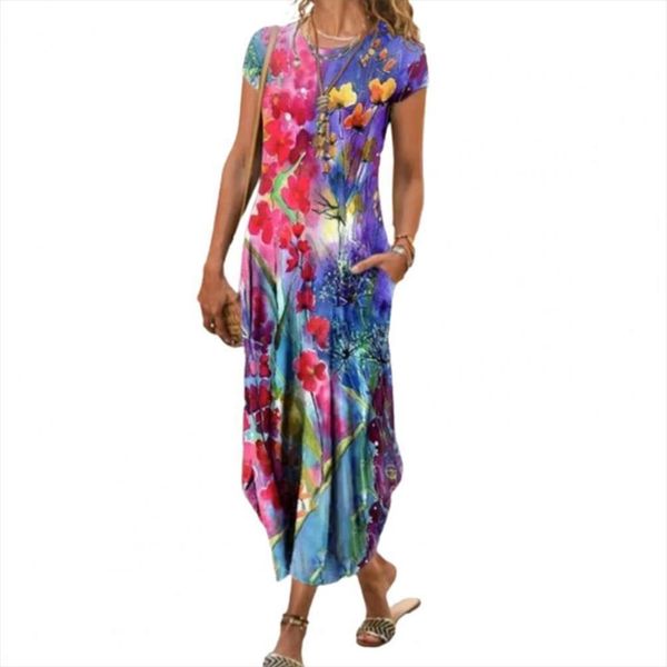 summer casual o neck womens dress short sleeve loose sundress plus size ladies vintage floral print midi dresses, Black;gray
summer casual o neck womens dress short sleeve loose sundress plus size ladies vintage floral print midi dresses, Black;gray