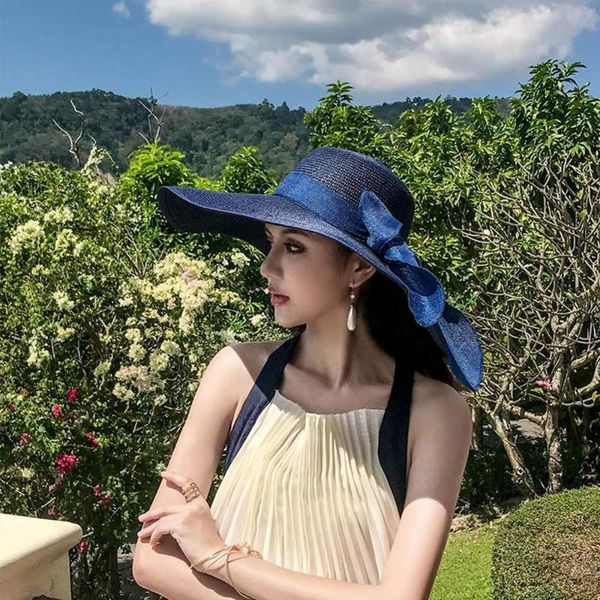 womens wide brim straw hat floppy foldable roll up cap beach sun hat upf 50+, Black;white
womens wide brim straw hat floppy foldable roll up cap beach sun hat upf 50+, Black;white