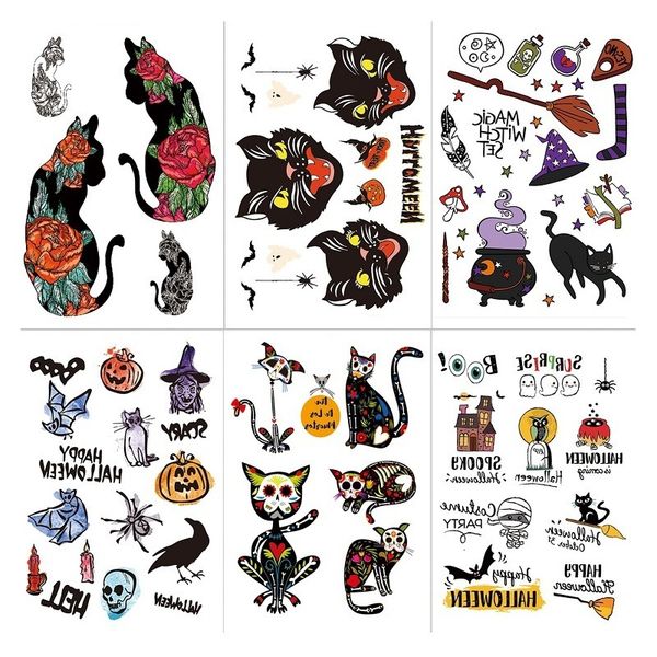 tattoo paste halloween stickers pumpkin cat bat prank party animal demon water transfer fun
tattoo paste halloween stickers pumpkin cat bat prank party animal demon water transfer fun