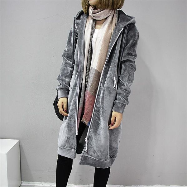 women's jackets fashion warm hooded basic coat mid-length women fleece winter hoodies casual loose lady mother female velvet zipper, Black;brown
women's jackets fashion warm hooded basic coat mid-length women fleece winter hoodies casual loose lady mother female velvet zipper, Black;brown