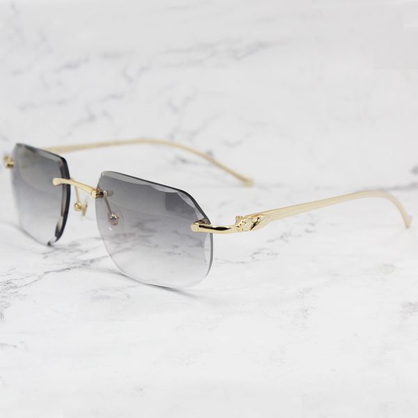 luxury designer sunglasses mens rimless panther diamond cut stylish retro sun glasses vintage driving shades gafas de sol, White;black
luxury designer sunglasses mens rimless panther diamond cut stylish retro sun glasses vintage driving shades gafas de sol, White;black