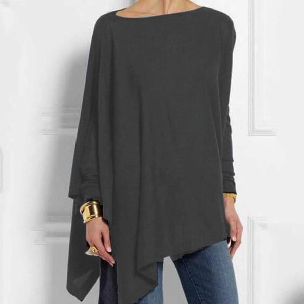 women's t-shirt ladies casual loose spring autumn soft long bat sleeve pullover fashion simple solid color o-neck irregular, White
women's t-shirt ladies casual loose spring autumn soft long bat sleeve pullover fashion simple solid color o-neck irregular, White