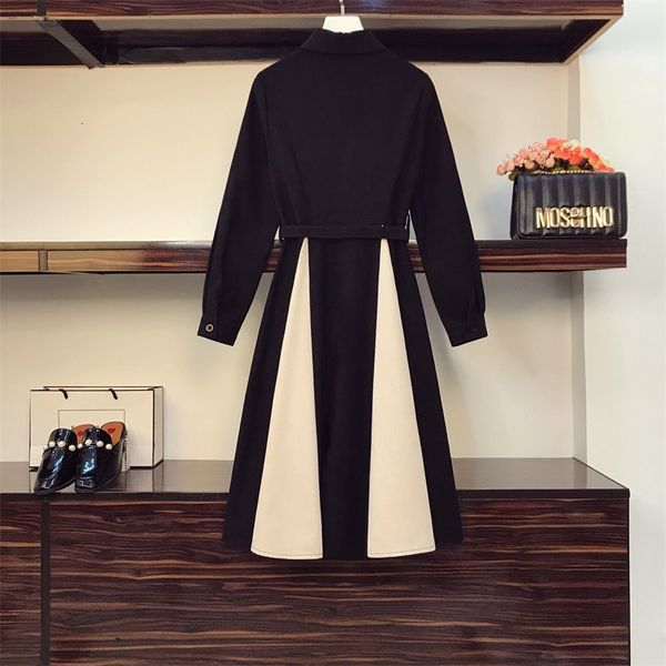 plus elegant size lady single-breasted shirt dress female 2021 spring casual shreds sleeve long turndown collar dresses vjoy, White
plus elegant size lady single-breasted shirt dress female 2021 spring casual shreds sleeve long turndown collar dresses vjoy, White