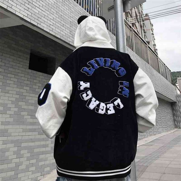 straight american corduroy baseball suit men's fashion brand loose ins street ruffian handsome couple's coat, Black
straight american corduroy baseball suit men's fashion brand loose ins street ruffian handsome couple's coat, Black