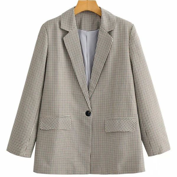 women's suits & blazers blingblingee autumn notched collar flap pockets houndstooth loose single button women long jackets female coats, White;black
women's suits & blazers blingblingee autumn notched collar flap pockets houndstooth loose single button women long jackets female coats, White;black