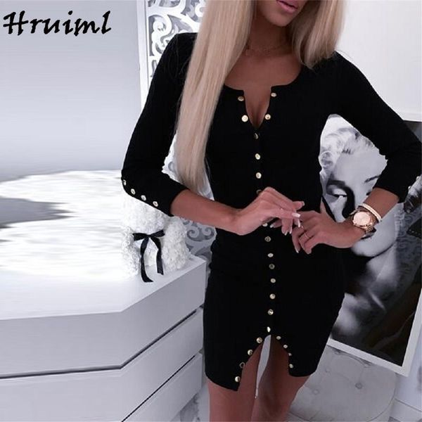 casual dresses for women fashion button o neck mini dress autumn solid streetwear skinny bodycon dress 2021 female robe, Black;gray
casual dresses for women fashion button o neck mini dress autumn solid streetwear skinny bodycon dress 2021 female robe, Black;gray