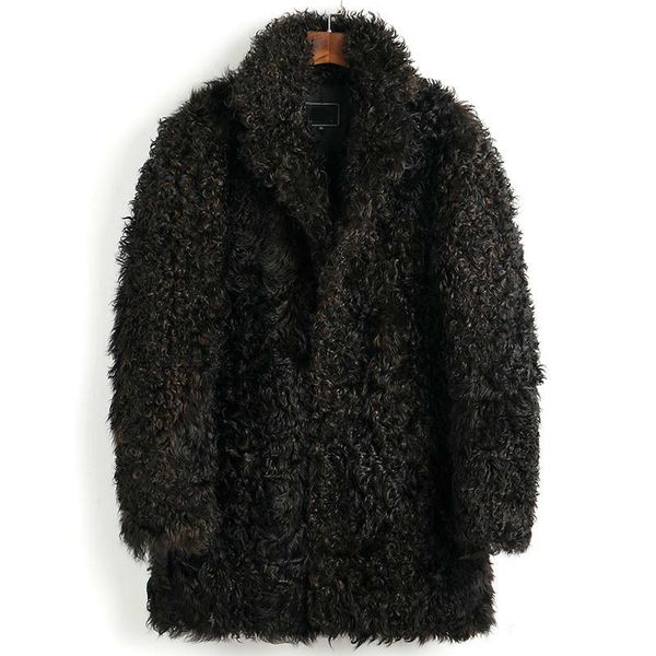 men's leather & faux real fur coat men winter sheep shearling jacket for 100% natural wool coats warm furry luxury 2021 5016 kj3644, Black
men's leather & faux real fur coat men winter sheep shearling jacket for 100% natural wool coats warm furry luxury 2021 5016 kj3644, Black