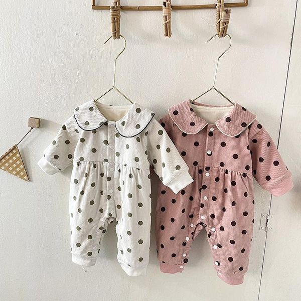 rompers winter kids boy girl thicken clothes infant children 0-3yrs born baby boys girls corduroy dot jumpsuit, Blue
rompers winter kids boy girl thicken clothes infant children 0-3yrs born baby boys girls corduroy dot jumpsuit, Blue