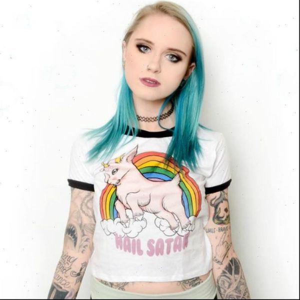 hail satan t shirt women crop t shirt girl party unicorn tshirt bustier clothes streetwear casual clothing 2021, White
hail satan t shirt women crop t shirt girl party unicorn tshirt bustier clothes streetwear casual clothing 2021, White