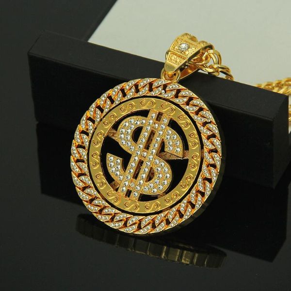 pendant necklaces iced out rotating dollar $ necklace cuban link chain for men trendy charms male jewelry women hip hop, Silver
pendant necklaces iced out rotating dollar $ necklace cuban link chain for men trendy charms male jewelry women hip hop, Silver