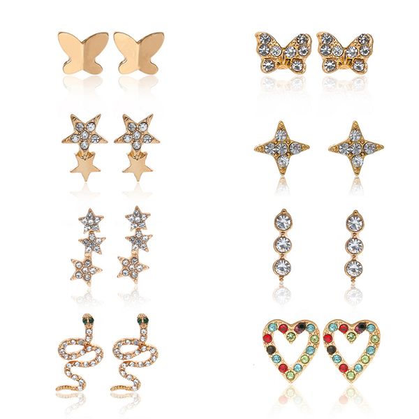 jewelry mix set heart-shaped color simple little butterfly micro inlaid snake shaped pendant earrings, Silver
jewelry mix set heart-shaped color simple little butterfly micro inlaid snake shaped pendant earrings, Silver