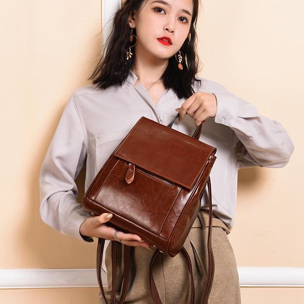 backpack style genuine leather women bag 2021 design fashion large capacity mochila travel backpacks
backpack style genuine leather women bag 2021 design fashion large capacity mochila travel backpacks