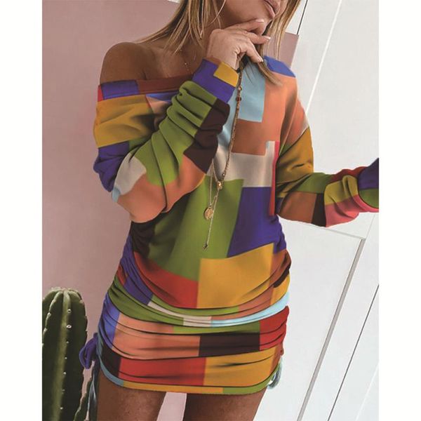 casual dresses shirring fold hem ladies mini dress letter halloween tie-dye printed diagonal collar long sleeve autumn 2021 women short, Black;gray
casual dresses shirring fold hem ladies mini dress letter halloween tie-dye printed diagonal collar long sleeve autumn 2021 women short, Black;gray