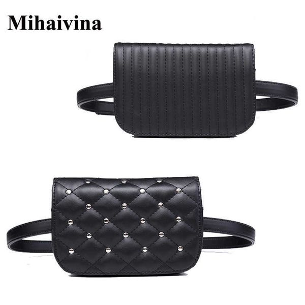mihaivina fashion black leather fanny pack women waist pack casual small waist pouch women leather waist bag rivets purse bolosa 210719
mihaivina fashion black leather fanny pack women waist pack casual small waist pouch women leather waist bag rivets purse bolosa 210719