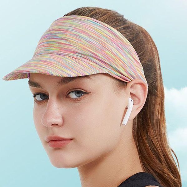 wide brim hats women men summer sun visor headband cap multicolored striped uv protection empty baseball hat for outdoor running cycling, Blue;gray
wide brim hats women men summer sun visor headband cap multicolored striped uv protection empty baseball hat for outdoor running cycling, Blue;gray
