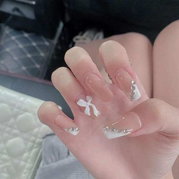 false nails 24pcs/box detachable bow ballerina wearable coffin fake full cover nail tips press on, Red;gold
false nails 24pcs/box detachable bow ballerina wearable coffin fake full cover nail tips press on, Red;gold