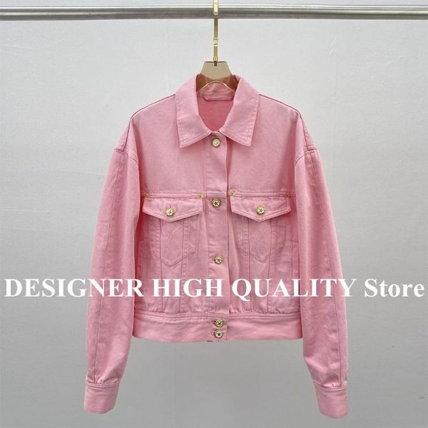 women's jackets 2021 autumn high-end runway fashion pink denim jacket women lapel starfish buttons pockets sweet chic loose short desig, Black;brown
women's jackets 2021 autumn high-end runway fashion pink denim jacket women lapel starfish buttons pockets sweet chic loose short desig, Black;brown