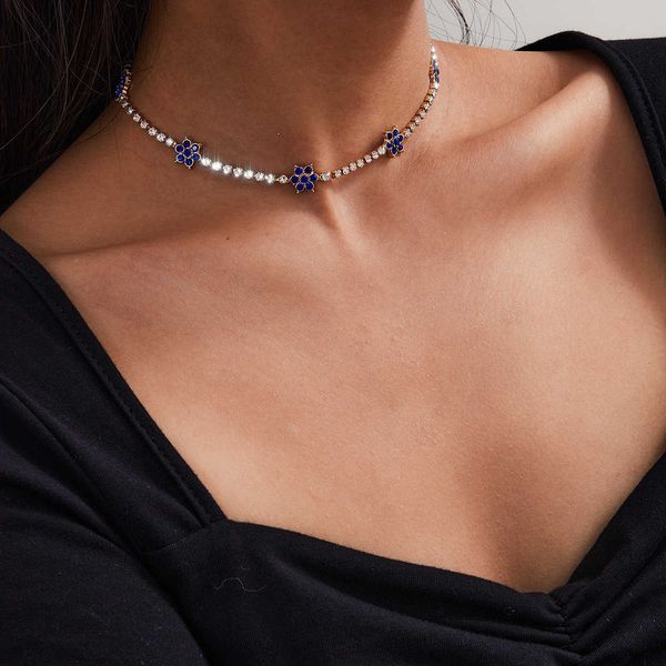 jewelry micro inlaid single layer clavicle chain neckchain simple full diamond multicolor flower necklace, Silver
jewelry micro inlaid single layer clavicle chain neckchain simple full diamond multicolor flower necklace, Silver