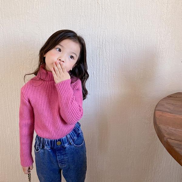pullover winter children warm high collar knitted sweaters girls solid color skinny thick clothes, Blue
pullover winter children warm high collar knitted sweaters girls solid color skinny thick clothes, Blue