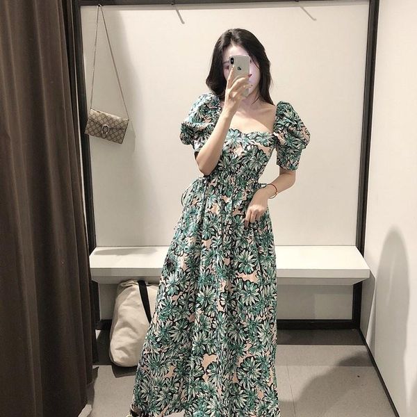 casual dresses 2021summer women's french tea break platycodon grandiflorum dress bubble sleeve square collar floral spring and autumn, Black;gray
casual dresses 2021summer women's french tea break platycodon grandiflorum dress bubble sleeve square collar floral spring and autumn, Black;gray