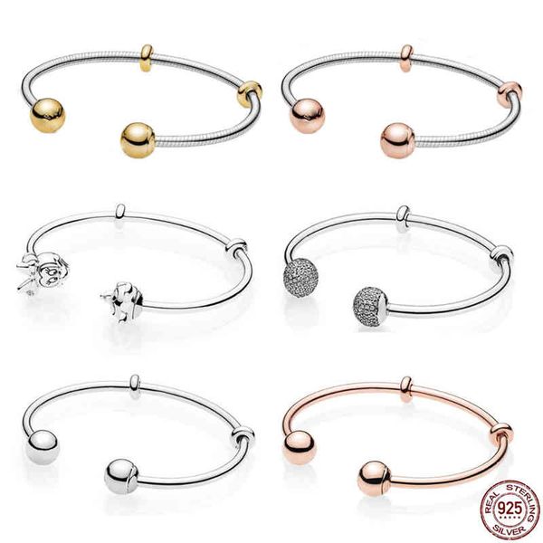 925 sterling silver classic open bracelet solid suitable fits original pandora charm beads diy making exquisite gift, Golden;silver
925 sterling silver classic open bracelet solid suitable fits original pandora charm beads diy making exquisite gift, Golden;silver