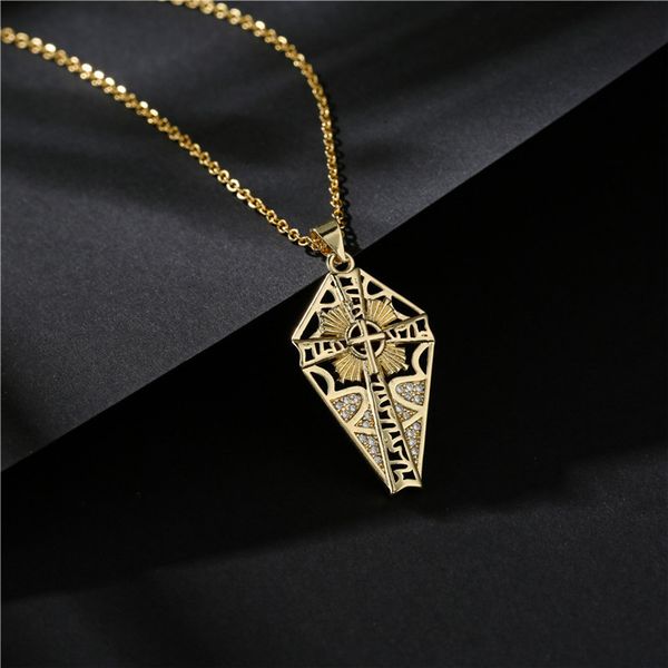 hip hop exaggerated cross pendant copper micro inlaid zircon necklace real gold plating, Silver
hip hop exaggerated cross pendant copper micro inlaid zircon necklace real gold plating, Silver