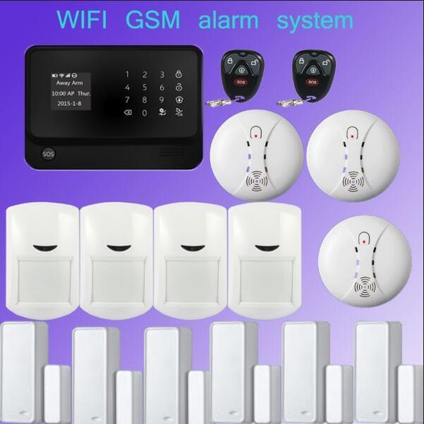 alarm systems 433mhz multilingual wifi gsm gprs home security system android & app control with smoke detector
alarm systems 433mhz multilingual wifi gsm gprs home security system android & app control with smoke detector