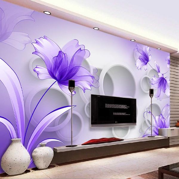 custom wall mural wall painting purple lily transparent flowers modern fashion 3d living room tv background cloth wallpaper
custom wall mural wall painting purple lily transparent flowers modern fashion 3d living room tv background cloth wallpaper