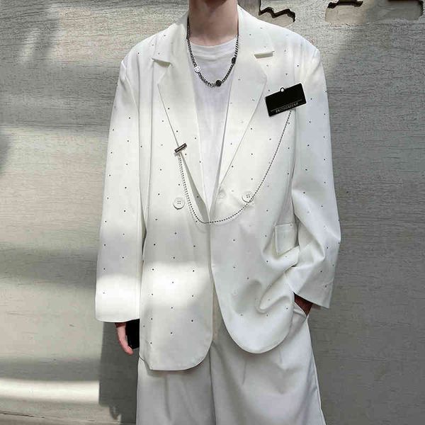 men's suits & blazers men's suit of color pure korean version casual self-cultivation double-breasted fashion business r76u, White;black
men's suits & blazers men's suit of color pure korean version casual self-cultivation double-breasted fashion business r76u, White;black