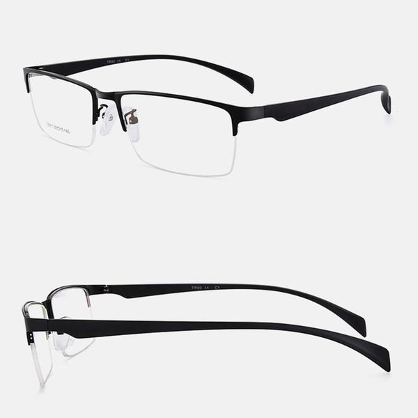 fashion sunglasses frames business steel plate spectacle frame classic men's light and comfortable half rim eyeglasses flexible tr90 te, Black
fashion sunglasses frames business steel plate spectacle frame classic men's light and comfortable half rim eyeglasses flexible tr90 te, Black
